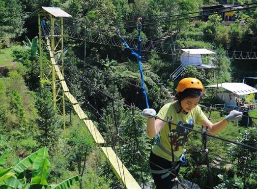 Wahana outbound Marine Bridge di Umbul Sidomukti