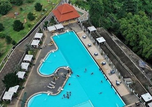 Aerial view di resort Giri Tirta Kahuripan