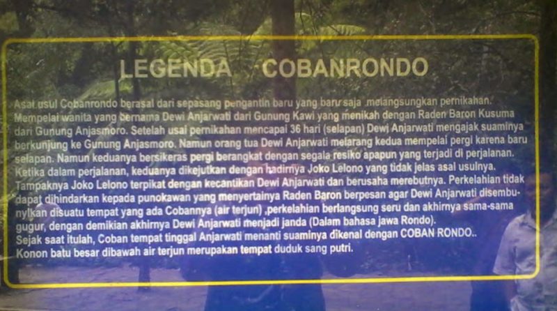 Legenda, misteri dan mitos Coban Rondo